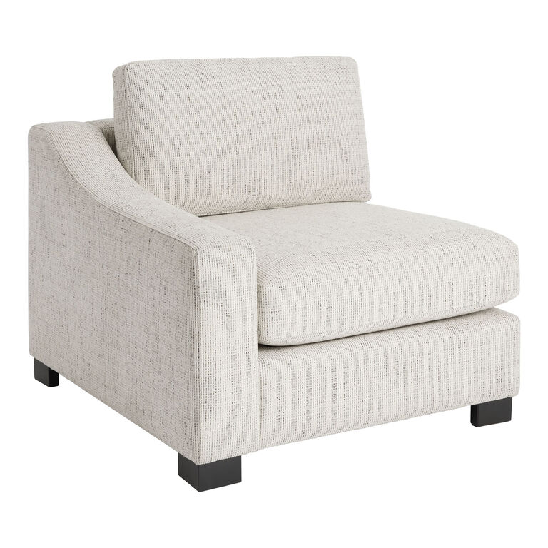 Hayes Cream Slope Arm Modular Sectional Left End Chair image number 1