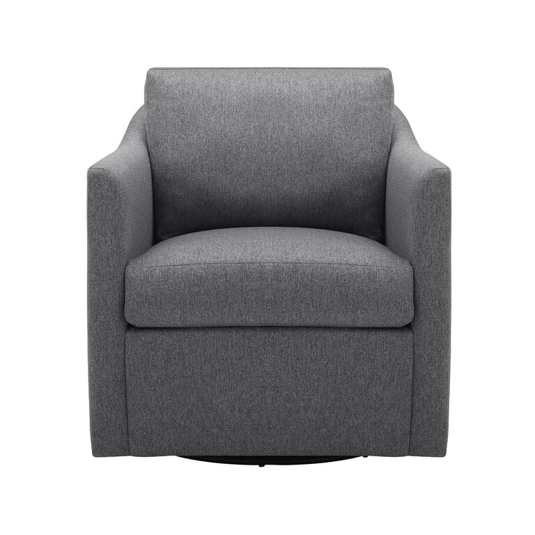 Melvin Gray Slope Arm Swivel Chair image number 3