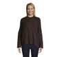 Carlye Oversized Brown Cable Knit Funnel Neck Sweater image number 0