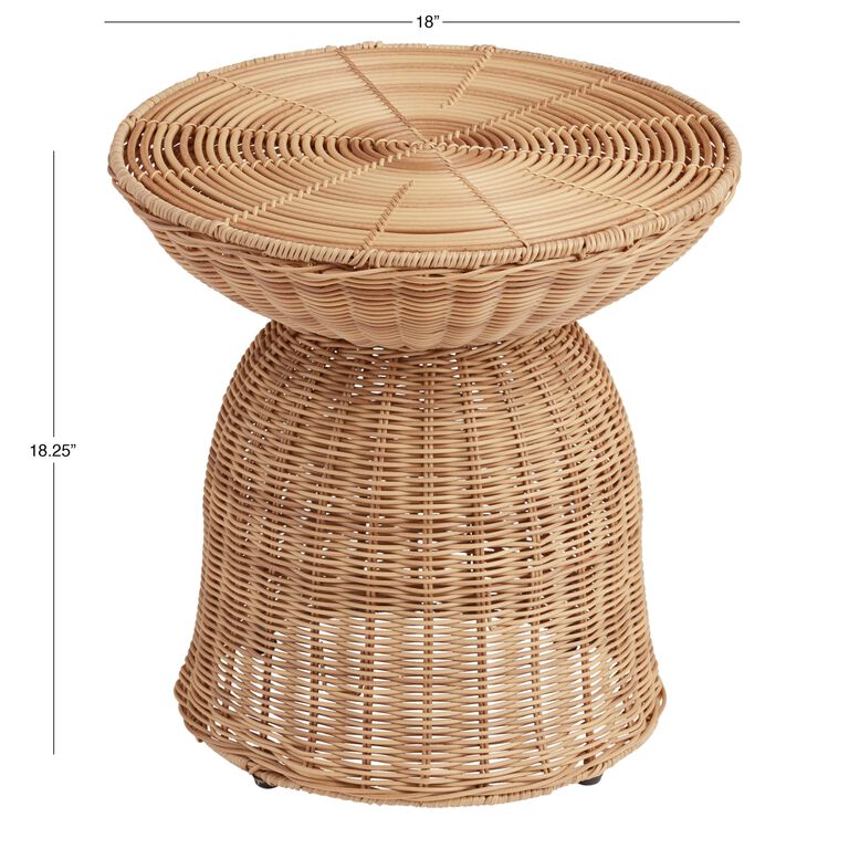 Raelyn All Weather Wicker Outdoor End Table image number 3