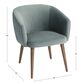 Chelsea Curved Back Upholstered Dining Armchair image number 4