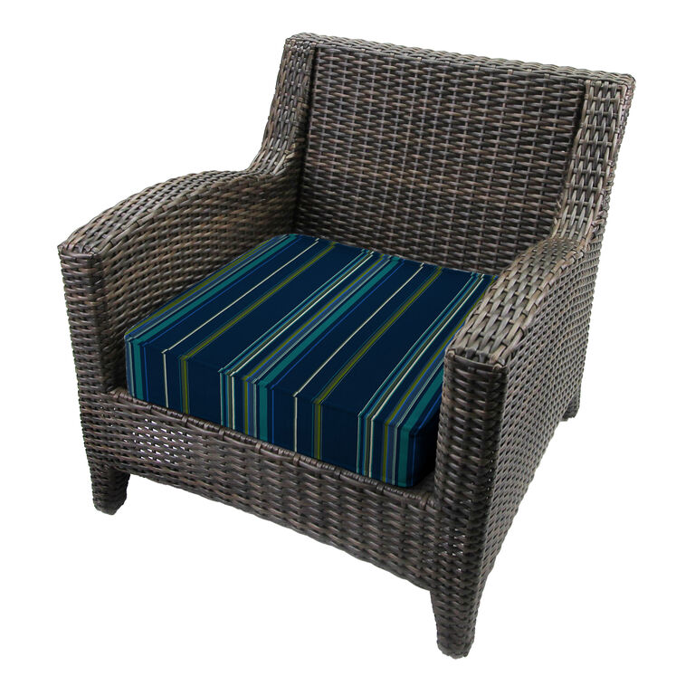 Sunbrella Striped Deep Seat Outdoor Chair Cushion image number 3
