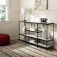 Sidney Black Metal and Wood Console Table with Shelving image number 1