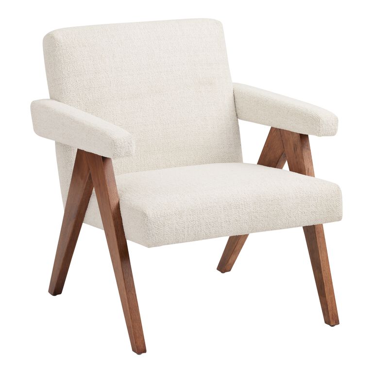 Braxton Ivory Flax Boucle A Frame Upholstered Chair image number 1