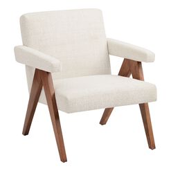 Braxton Ivory Flax Boucle A Frame Upholstered Chair