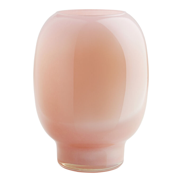 Pink And Apricot Ombre Glass Vase Collection image number 3