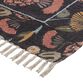 Jaipur Black And Sage Floral Embroidered Cotton Area Rug image number 2
