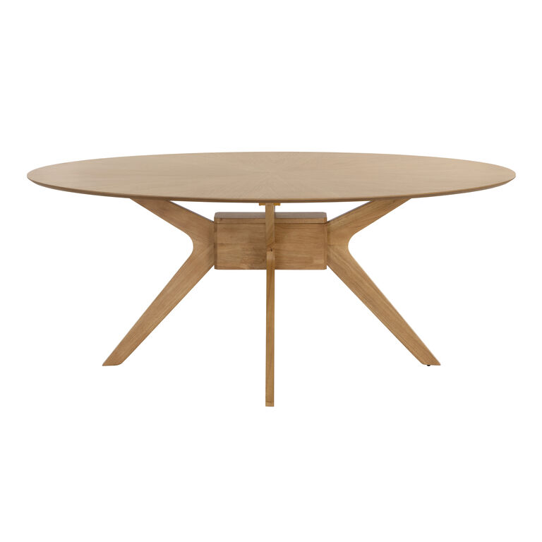 Akira Oval Wood Starburst Dining Table image number 3