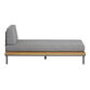 Andorra Reversible Modular Outdoor Chaise Lounge with Table image number 5