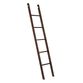 Augustus Roasted Cocoa Wood Bookshelf Ladder image number 0