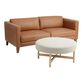 Abrie Vintage Tan Leather Sofa image number 4