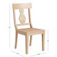Avila Washed Natural Wood Dining Chairs Set of 2 image number 5