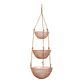 Copper And Jute Rope 3 Tier Hanging Basket image number 0
