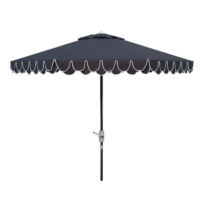 Double Scalloped 9 Ft Tilting Patio Umbrella image number 1