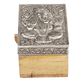 Embossed Metal and Wood Ganesh and Hamsa Boxes Set of 2 image number 0
