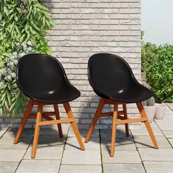 Jarle Molded Resin Outdoor Chair Set of 2