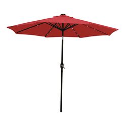 Market 9 Ft Tilting Patio Umbrella with Solar LED Lights