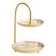 Gold Metal Butterfly And Floral 2 Tier Jewelry Stand image number 0