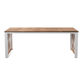 Caguas Acacia Wood and White Metal Outdoor Coffee Table image number 0