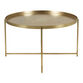 Lillie Round Gold Etched Tray Top Folding Coffee Table image number 2