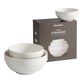 Stacked Natural White Porcelain 3 Piece Serving Bowl Set image number 0
