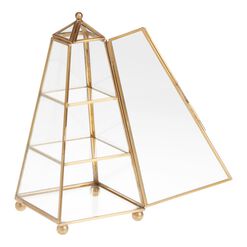 Gold and Glass Pyramid Display Box