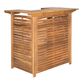 Acacia Wood Herrin Outdoor Bar Table with Shelves image number 0