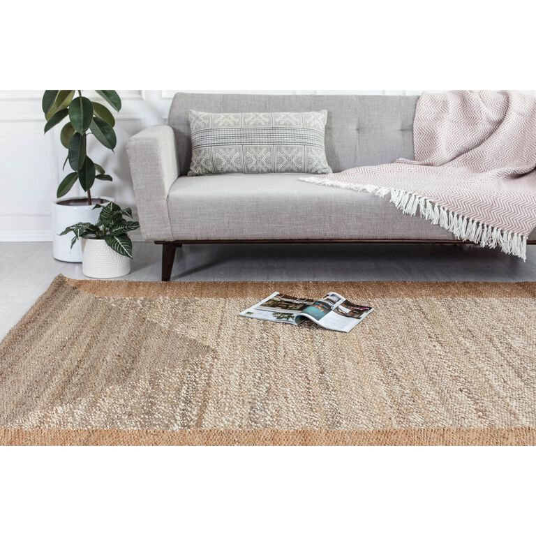 Eden Natural and Tan Woven Jute Area Rug image number 3