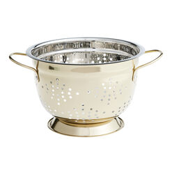 Light Gold Stainless Steel Footed Colander