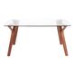 Joel Rectangular Glass and Wood Dining Table image number 2