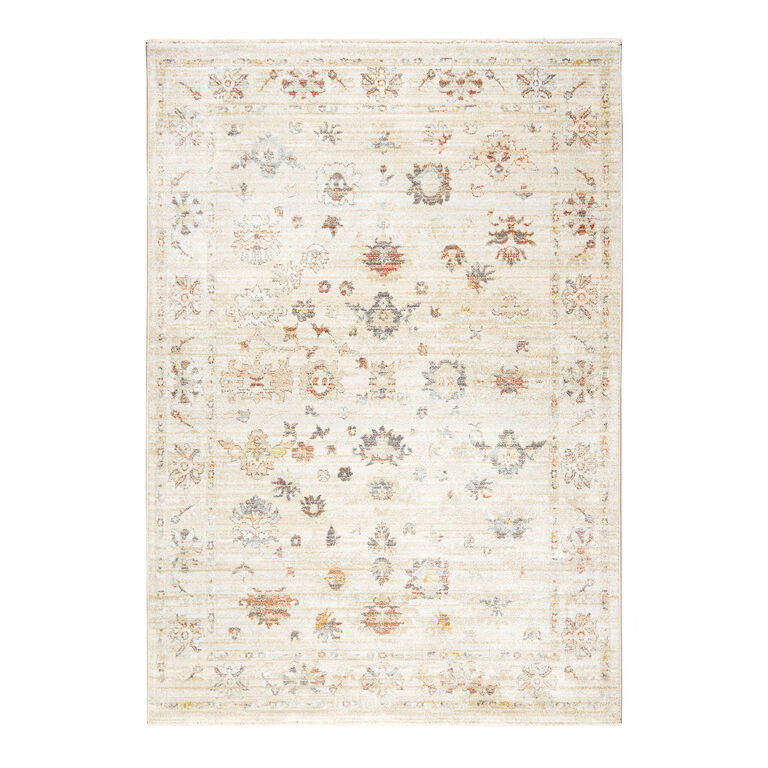 Umbria Beige Floral Traditional Style Area Rug image number 1