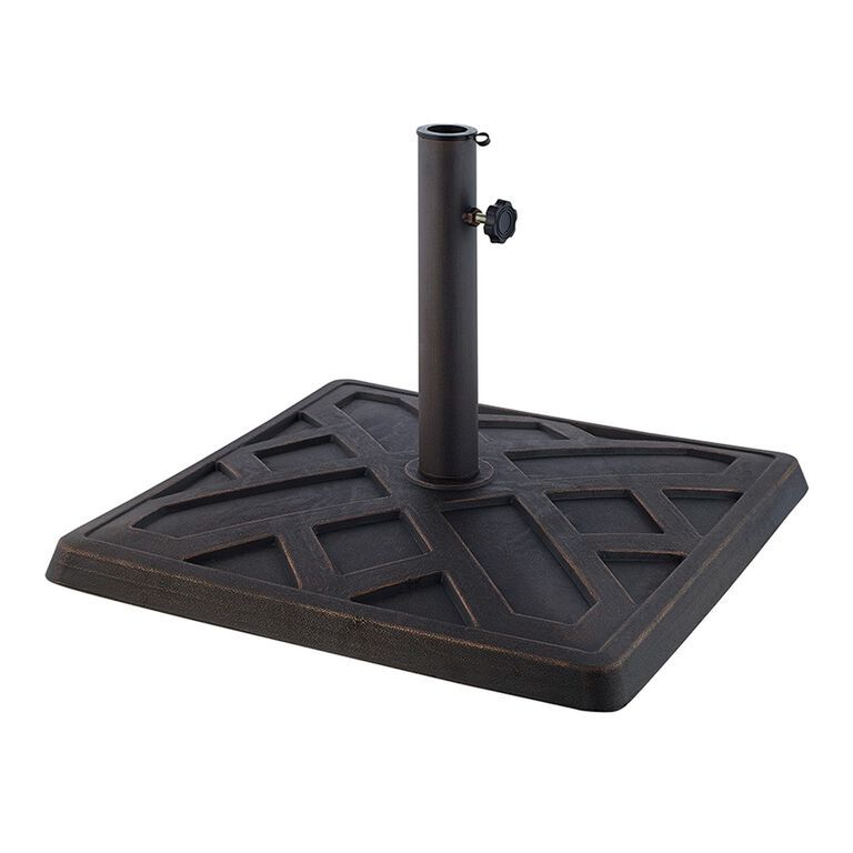 Square Antique Bronze Geometric Patio Umbrella Stand image number 1