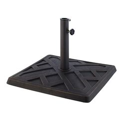 Square Antique Bronze Geometric Patio Umbrella Stand