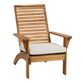 Kapari Natural Acacia Wood Outdoor Chair with Cushion image number 0