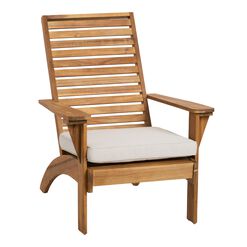 Kapari Natural Acacia Wood Outdoor Chair with Cushion