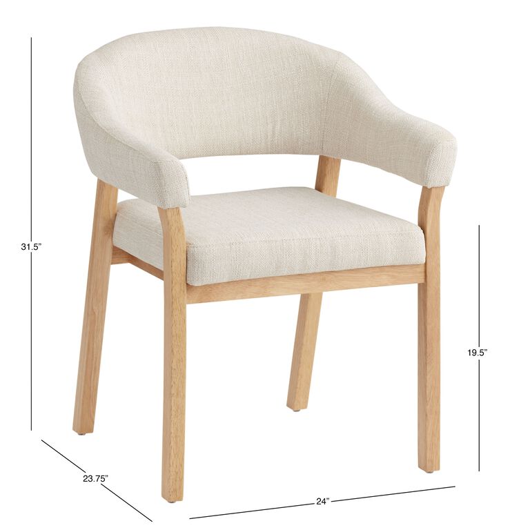 Dyanna Porcelain Upholstered Dining Chair Set of 2 image number 6