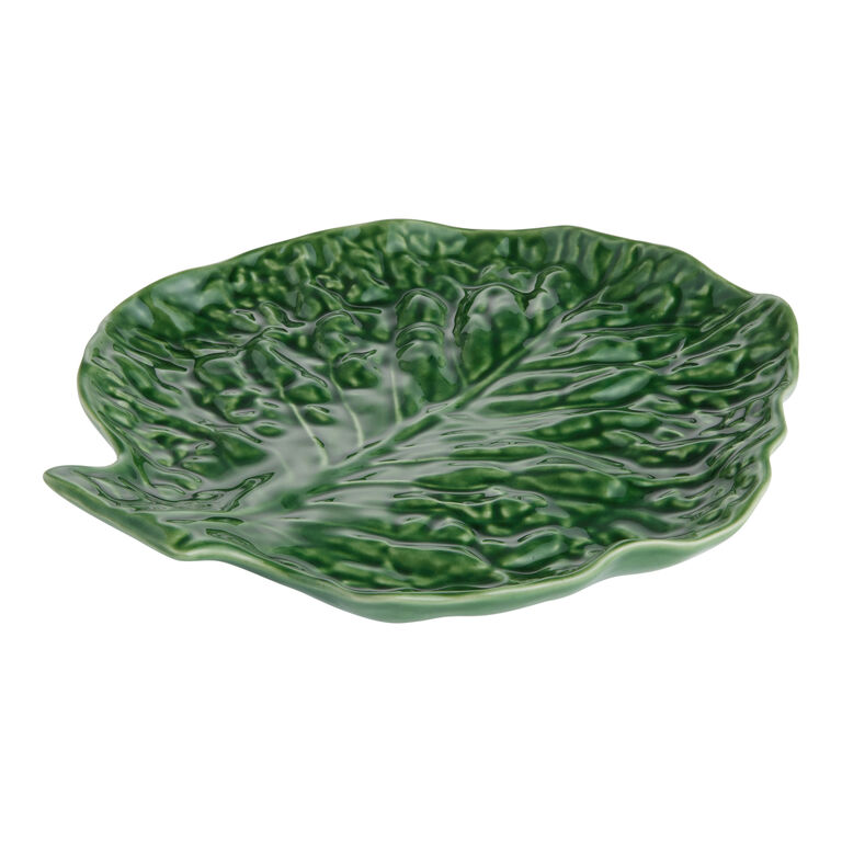 Green Cabbage Figural Serving Platter image number 3