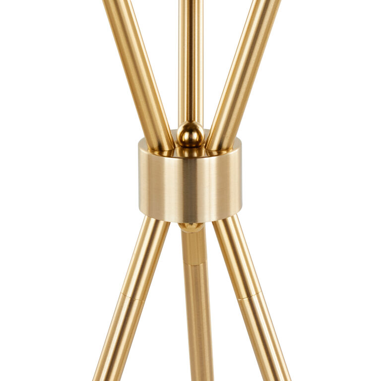 Lian Gold Metal Cutout Tripod 3 Light Table Lamp image number 6
