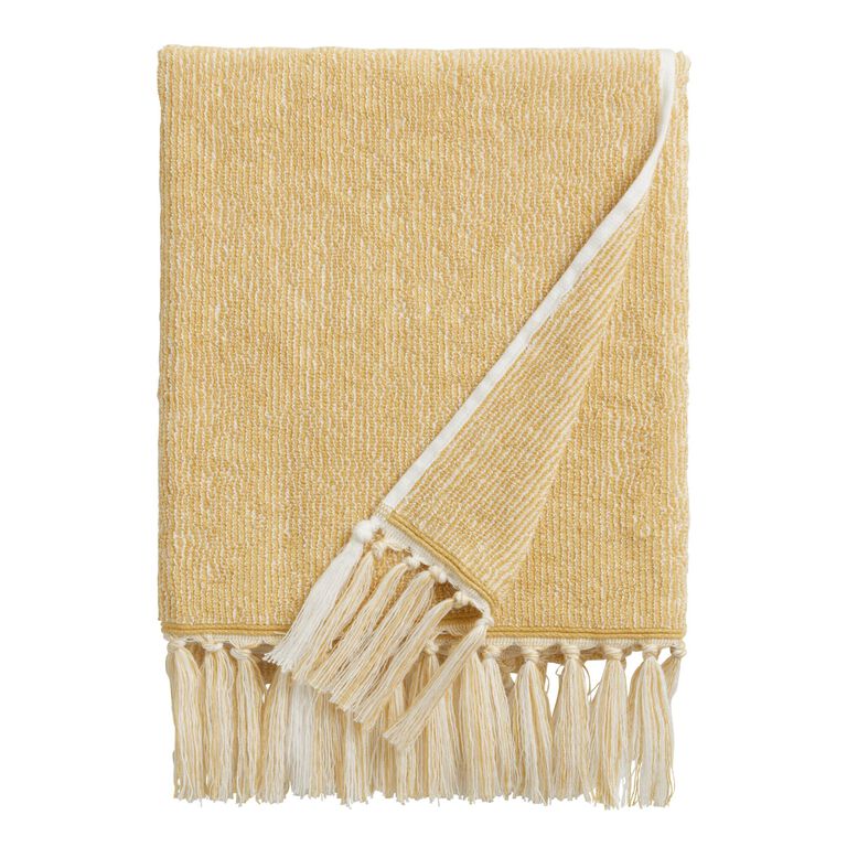 Azure Mustard And White Marled Towel Collection image number 2