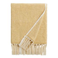 Azure Mustard And White Marled Towel Collection