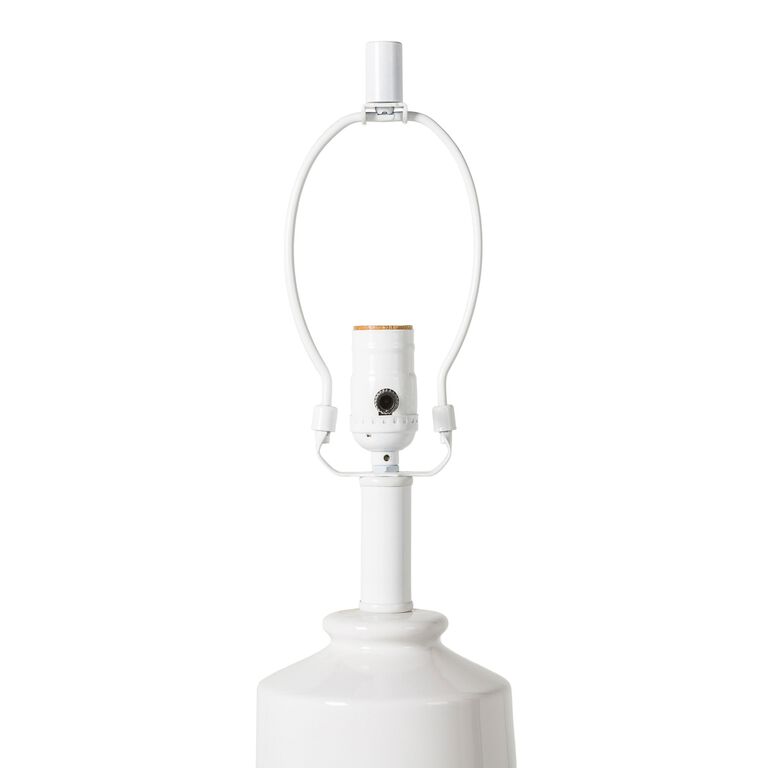 Reardon White Ceramic And Natural Cane Table Lamp image number 3