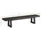 Rayne Charcoal Eucalyptus Wood Outdoor Dining Bench image number 4