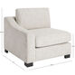 Hayes Cream Slope Arm Modular Sectional Left End Chair image number 5