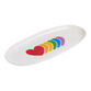 Oval Rainbow Ceramic Pride Heart Serving Platter image number 0