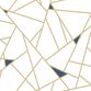 White And Gold Metallic Geometric Peel And Stick Wallpaper image number 0