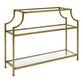 Gold Metal and Glass Milayan Console Table image number 0