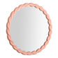 Round Mauve Pink Rope Wall Mirror image number 2