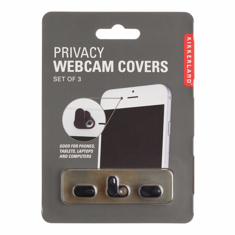 Kikkerland Black Privacy Webcam Covers 3 Pack image number 1