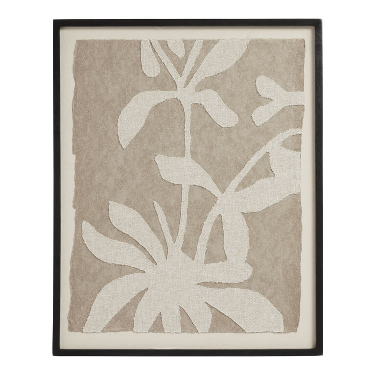 Botanical Paper Mache Abstract Framed Wall Art image number 1