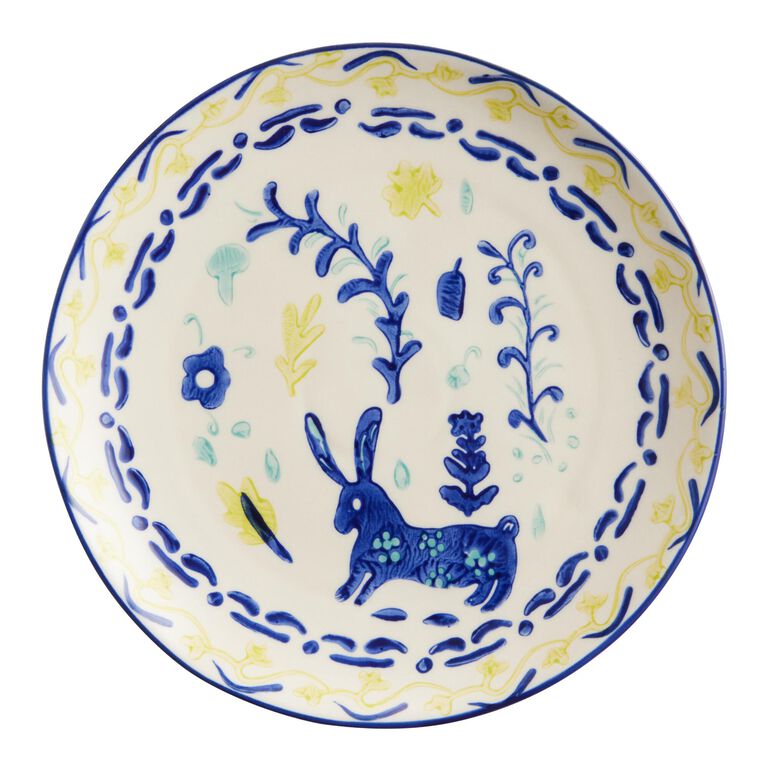 Blue And Aqua Floral Hand Painted Dinnerware Collection image number 5